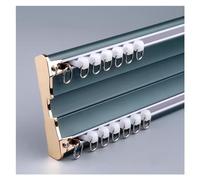 Heavy-Du ain Track Rails 8-18ft Metal Rod for Bedroom & Living Room Dual Conjoined Design Blue 3ft/0.9m ain Solut