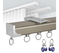 Heavy Du Aluminium Ceiling ain Track System 1-15m Smooth Silent Gliding ain Rod for Blackout Drapes Ideal for Room Divider in Living Room Bedroom Office