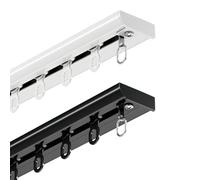 Heavy-Du Aluminum ain Track - Single-Run Ceiling-Mounted ain Rail for Shower Privacy Home Décor - 4.0m (13.1FT) - Slish Black h