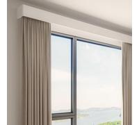 Heavy Du Aluminum Alloy ain Box Single Track Rail Valanc for Ceiling/Wall Mount Detive ain Rod Baffle 1./4.3FT for Bedroom//Room Dividers