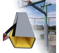 Heavy Du Basketball Pole Padding 180cm High Wrap Around Square Pad for Safe Protect Ideal for Ga & Sports Court (Black 70.9 * 3.9in)