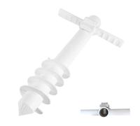 Heavy Du Beach Umbrella Stake - 5-Coil Sand Anchor for Parasol Pole ≤4cm - Rust-Free Plastic Base - Lightweight Easy Tool-Free Installat for Outdoor e & Garden Use