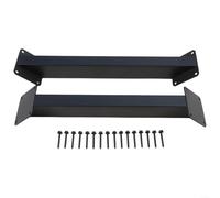 Heavy Du Black Iron Pera Connector Kit - 2 Pieces, 45° Angle Bracket for Deck & Terrace, Wooden Beam Support for Outdoor Pavil & Garden Structure
