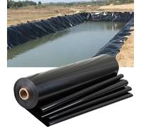 Heavy Du Black Pond Liner 5x8m 7x10m 8x12m 10x15m & Impermeable Tarp for Outdoor Ponds Artificial Lakes Waterfalls Ideal for Long lasting Protect (6x10m)