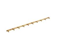 Heavy Du Brushed d Solid Brass Wall Hoo for Kitchen Bathroom & Entryway Mountable SIL Towel & Coat Rack (31x1.3x0.7in)