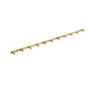 Heavy Du Brushed d Solid Brass Wall Hoo Kitchen SIL Towel & Coat Hanging Rack for Entryway & Bathroom (34x1.3x0.7in) & Mounting Sot