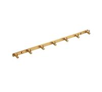 Heavy Du Brushed d Solid Brass Wall Hoo Kitchen SIL & Towel Coat Rack for Entryway & Bathroom (52x3.5x2cm20x1.3x0.7in)