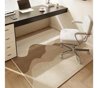 Heavy Du Chair Mat for Hardwood & Tile FloorsThick Carpet Protector for Home Office & GamingRolling Chair MatKhaki 100x160 cm