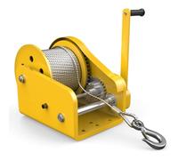 Heavy Du Come Along Winch Bidirectal Self-Locking Hand Winch Manual Pulling Winch Small Household Winch with Synthetic Rope (2600 lbs 20m) - Perfect for Lifting and Towing