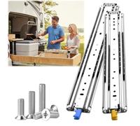 Heavy Du Der Slide Pair Max Load 220kg 900mm (36in) Full Exteon with Lock for Camper Smooth Ball Bearing Glides Ideal for 1500 2000mm Ders Blue.