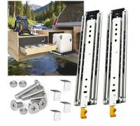 Heavy Du Der Slide with Lock Full Exteon 1100mm/44in 220kg Load Capaci Ball Bearing Includes Screws Suitable for 1400 2000mm Width CABI (Yellow)