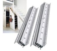 Heavy-Du Der Slides 120kg Capaci, Concealed Bottom Mount for Stairs, Adjustable 40-70cm (15.7-27.5inch) - Black Der Glide System