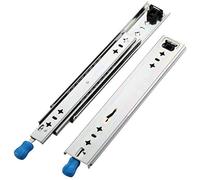 Heavy Du Der Slides Soft Close Ball Bearing Side Mounted Der Runner 60cm Fully Extended 3 Sect Track 265LB Capaci with Lock for Smooth