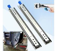 Heavy-Du Der Slides with Lock, 450-1500mm, Load Capaci Up to 120kg, 3-Fold Ball Bearing Der Guides (Size: 1350mm) for Smooth