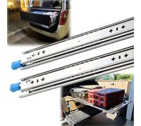 Heavy Du Der Slides with Lock Full Exteon 1100mm Metal Rail Track Guides Smooth Act Der Runners 5m Wide Ideal for Kitchen & Ga STO 1 Pair
