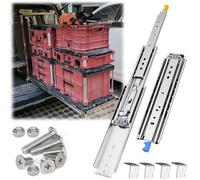 Heavy Du Der Slides with Lock Full Exteon Der Rails 1600-2000mm Max Load 220kg Side Mount with Ball Bearings (Yellow 1800mm/72in)