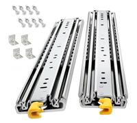 Heavy-Du Der Slides with Lock, Max Load 220kg, Full Rails for 1500-2000mm CABI, Side Mount with Ball Bearings, Blue, 250mm/10in.