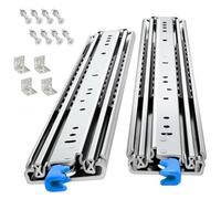 Heavy-Du Der Slides with Lock, Total Extract Guides for 1500-2000mm CABI, Max Load 220kg, Side Mount with Ball Bearings, Blue, 250mm/10in
