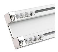 Heavy Du Double ain Track Custom Length Silent Track for ains Easy Ceiling Mount Inllat (Size: 3.5M Color: White)