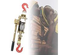 Heavy-Du Double Power Winch with Cable, Ratchet Towing System, Manual Hoist for Moving Fallen Trees, Towing Vehicles, Boats, and Heavy Loads