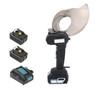 Heavy Du Electric Cable Cutter 45/65/75mm, Battery Powered Hydraulic Ratchet Wire Stripper for Copper Aluminum Armored Cable, 2 Batteries Included