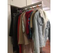 Heavy Du Extendable Closet Rod - 30-80cm Pull Out Clothes Hanr Rail 25kg Load Capaci Wardrobe nizer Adjustable Hanging Solut 550MM/21.6INCH
