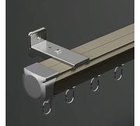 Heavy Du Extra Long ain Track - 14.7ft Wall Mount Aluminum ain Rail for Indoor/Outdoor Use Adjustable Lengths (13-32ft) with Fittings (Brass)