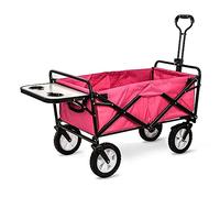 Heavy Du Folding Garden Trolley Cart Multi Funct n for Camping nic Fishing & Shopping 80Kg Load with Table Board Rose Red
