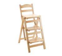 Heavy Du Folding Step Stool - 3-Tier Solid Wood Ladder for Home, Office, Bar & Counter Use - Portable, Multifunctal, Sturdy Design for Easy Access