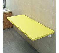 Heavy Du Folding Wall-Mounted Drop-Leaf Table | Space-Saving Kitchen & Dining Floating Desk | 20 in Yellow Cact 50x40cm for Smals