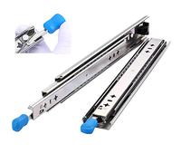Heavy-Du Full Der Slides with Ball Bearings and Locking Mechanism, 120kg Load Capaci, Side Mount, 1 Pair (2 Pieces) - Industrial Quali