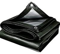 Heavy-Du Garden Tarp - UV Resint PE Plastic Tarpaulin, Multi-Purpose Ground Cover for Outdoor Use, Perfect for Gazebos & Canopies, Green Silver, 5.7x7.8m