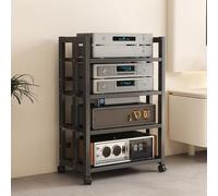 Heavy-Du HiFi Rack 3/4-Tier o Stand Adjustable AV Ma Shelf for Home Theater Studio & Office Black (100x40x120cm) - Perfect Ste Equint nizer