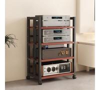 Heavy-Du HiFi Rack o Stand 3/4-Tier Adjustable Ma Shelf for Ste Equint Perfect for Offices Studios Home Theater (Brown 50x40x120cm)