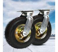 Heavy Du Industrial Casters - 6/8/10in Swivel WheelsShock Ang Pneumatic TiresAir-Filled Replacement for Wheelbarrows& Reliable Heavy-Du Design