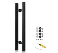 Heavy Du inless Steel Push Pull Door Handle Set - Commercial Grade Interior/Exterior Hardware with Knobs for - Matte h, 80cm x 50cm, & Slish Design