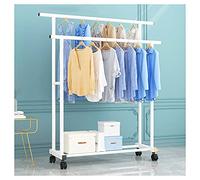 Heavy Du le Garment Rack with Double Hanging Rails & Sto Shelf, Rolling Clothes Rack for Easy Display and nizat, Perfect for Retail or Home Use