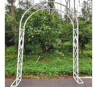 Heavy Du Metal Garden Arch for Climbing Plants, 140-340cm Width Opts, Trellis Support, White, Perfect for Outdoor Weddings and Landscaping