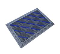 Heavy Du Non Slip Outdoor Door Mat Waterproof Interlocking Rug for Home Entrance & Patio All Weather 23.6x35.4 Inch to 60x90 Cm Blue