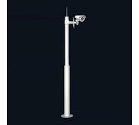 Heavy-Du Outdoor CCTV Camera Mount Bracket - Adjuble Pole & Ground Mount - Weatherproof 360° Rotating Metal Rack for Securi Surveillance Cameras