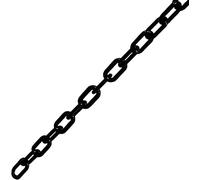 Heavy-Du Plastic BER Chain - Black 10mm x 10m, Includes 2 S Hoo, Ideal for Parking, Construct Sites, Driveways, Proper Borders & Garden Safe