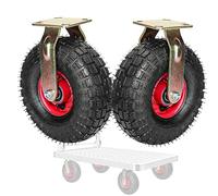 Heavy Du Rubber Swivel Caster Wheel - Shock Absing Flat-Free Design for Carts Dollies Workbenches Trolleys - Ideal for Outdoor Use Easy Maneuverabili
