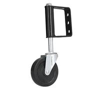 Heavy Du Rubber Tread Caster Wheel with Metal Handle Smooth Rolling for Sliding Doors Perfect for Rough Terrain & Shock Absorpt 360° Swivel Design