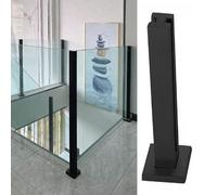 Heavy-Du s Railing Kit Black Square s Balustrade with Stainless Steel Panel Clamps Mid Post Height 70cm (27.6") - Perfect for Modern Dec and Patios