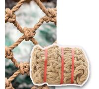 Heavy Du Safe Anti Fall Climbing C Net 20x20FT 6x6M Jute Hemp Rope for Indoor & Outdoor Use Ideal for Loft Balcony ir Playground Safe