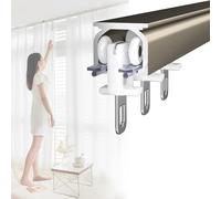 Heavy-Du Silent ain Track - Aluminum Ceiling/Wall Mount Adjustable Cuttable ain Rod for Room Dividers & Living Room Decor t for Home Sling