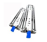 Heavy Du Slides with Locking Mechanism Full Ex Ball Bearing Rails 34 Inch (850mm) 3 Panel Sliding Guides for Smooth