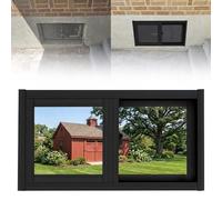 Heavy Du Sliding Basement Window with Tempered s 20x12 Sn Included Ideal for Sheds Chicken s Bathroom Makeover s Black h