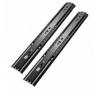 Heavy-Du Soft Close Der Slides, 45kg Load Capaci, Full, 3-Fold Ball Bearing Side Mount Guides - 1 Pair for Smooth