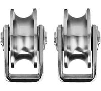 Heavy Du Stainless Steel V Groove Wheel Pulley Set 2 Pack for Smooth Rolling RustResistant Easy Installat for Optimal Performance